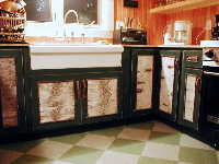 rustic kitchen cabinets, birch bark kitchen